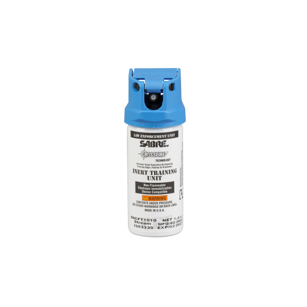 SABRE Inert 1.4 oz Crossfire Stream (MK-2), 42 mL Practice Pepper Spray with Flip Top Safety, Duty Belt Canisters